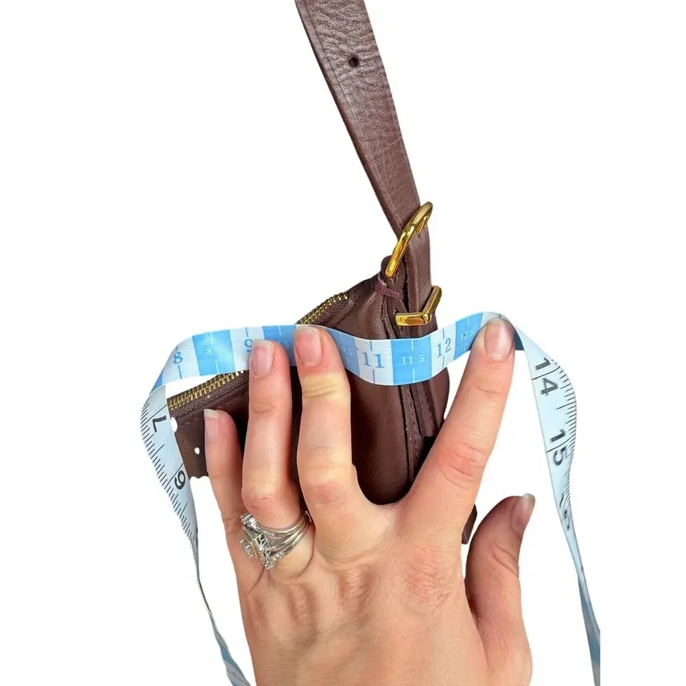Madewell The Essential Leather Crescent Bag Cocoa Chocolate Brown
